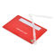 Glattes Gepäck-Namensschild/Gewohnheit druckten Gepäckanhänger mit transparenter Schleife