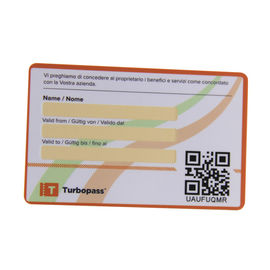 Farbenreicher flacher Plastikbarcode u. QR-Codegeschenk Karte für Förderung