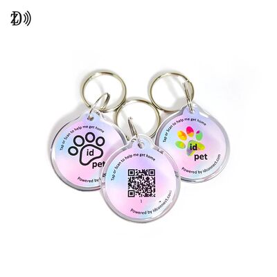 Epoxy-Hundenknochen kundenspezifischer QR-Code NTAG 216 888bytes Tier RFID NFC Pet Tag für die Verfolgung