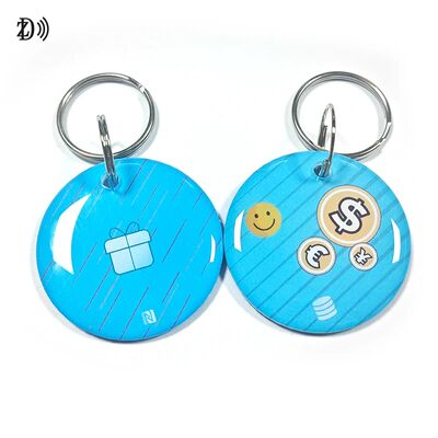 13.56MHz Programmierbares NTAG213 Smart Epoxy Keyfob Tags RFID Tag NFC Schlüsselkettchen