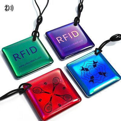 13.56MHz Programmierbares NTAG213 Smart Epoxy Keyfob Tags RFID Tag NFC Schlüsselkettchen