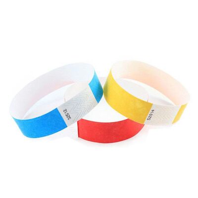 Custom Printing Logo Wasserdichtes Papier RFID Armband Warmstempel Einweg Tyvek Armbänder Party Tickets Armbänder ID Band