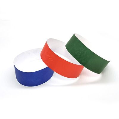 Custom Printing Logo Wasserdichtes Papier RFID Armband Warmstempel Einweg Tyvek Armbänder Party Tickets Armbänder ID Band