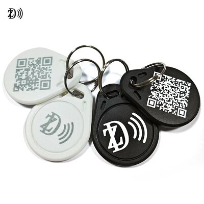 Anpasste wasserdichte LOGO/QR-Code ABS Keyfob MIFARE Classic EV1 RFID ABS Schlüsselschlüssel für die Türzugangskontrolle