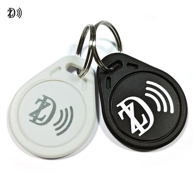 Anpasste wasserdichte LOGO/QR-Code ABS Keyfob MIFARE Classic EV1 RFID ABS Schlüsselschlüssel für die Türzugangskontrolle