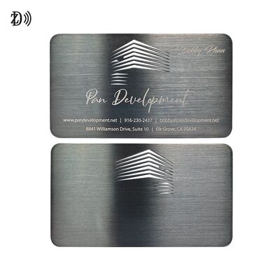 NFC-Metallbusinesskarte NTAG216 888 Bytes 13.56MHz RFID-Visitenkarte aus Edelstahl