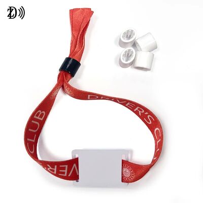 Benutzerdefiniertes NFC 13,56MHz Einweg-Stoffarmband S50 Chip RFID-Armband für Event-Party-Zugangskontrolle