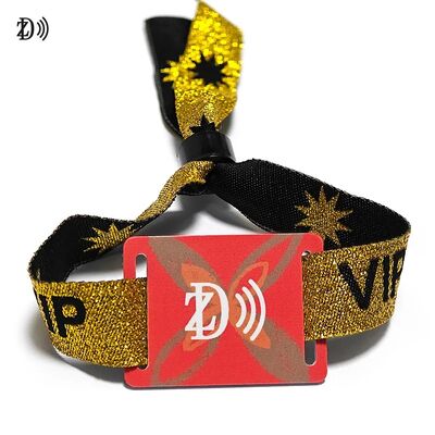 Benutzerdefiniertes NFC 13,56MHz Einweg-Stoffarmband S50 Chip RFID-Armband für Event-Party-Zugangskontrolle