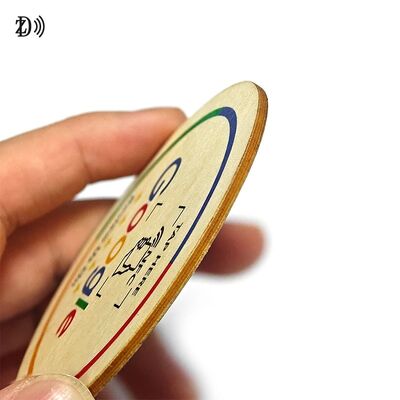 Benutzerdefinierte Laser graviertes LOGO QR-Code NTAG213 Holz Google Review Card Ständer NFC Google Review Karten