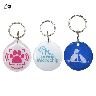 13.56MHz Programmierbares NTAG213 Smart Epoxy Keyfob Tags RFID Tag NFC Schlüsselkettchen