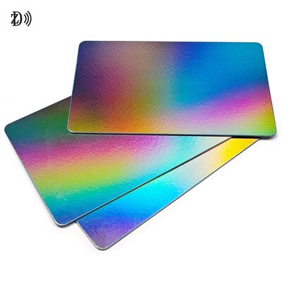 Fabrik-kundenspezifisch bedruckte Laserkarte, wasserdicht, fortschrittliche glitzernde RFID-PVC-Karte für Zugangskontrolle, Geschäft, 13,56 MHz NFC-Karte